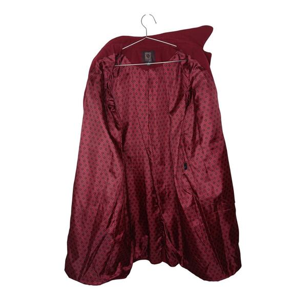 Anne Klein Red Wool Cashmere Blend Coat Women’s Size 16 Lined Winter - Picture 4 of 16